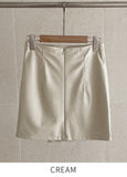 Aven Leather Wrap Mini Skirt