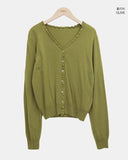 Pairing Frill V-Neck Knit Cardigan