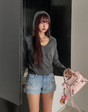 Pigment Dekki Pocket V-Neck Hoodie