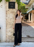 Kidden Round Neck Ribbed Cap Sleeve Knit