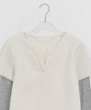Maena Boucle Layered Short Sleeve Knit