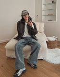 Dep washing card denim pants
