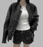 Cop Washed Leather Jacket