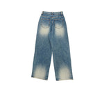 Balk Damage Detail Washing Denim Pants
