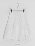 Bazaar Unbalance Cotton Midi Skirt