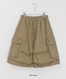 [unisex] Tolts Parachute Cargo Bermuda Banding Pants