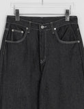 Yanna Non-Fade Wide Black Denim Pants