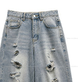 Becky Rough Damaged Denim Pants