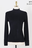 Modenin Gold Button Half-Neck Knit