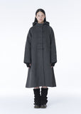 Hoodie long duffle coat