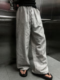 Summer Stripe Wide Linen Pants
