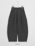 Bemolt Cotton Banding Cargo Balloon Wide Pants