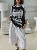 Age raglan oversized fit short-sleeved shirt