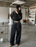 Old Hip Pocket Embroidered Denim Pants