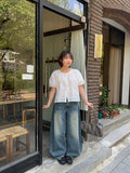 Henville Washing Denim Balloon Wide Pants