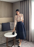 Fayle Denim Pleated Skirt