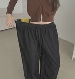 4-season Non-fade Raw Balloon Wide Jogger Banding Pants