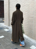 (WOOL 50) MOHAIR PINTUCK LONG COAT