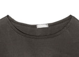 Tekin Lettering Off-Shoulder Overfit Short Sleeve T-Shirt