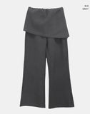 [Brushed] Gahi Layered Short Skirt Bootcut Pants