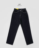 Raw banding brushed span no dyeing straight denim pants