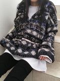 [MADE] Wilson Winter Nordic Pattern Drop Loose Fit Hooded Fleece