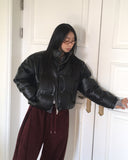 [MADE] Miley Leather Pigment Washing Two-Way Wellon Short Padding