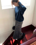 Duty round long-sleeved knit