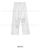 Breeze one-tuck cotton wide pants
