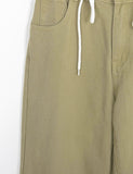 Carshaton Size Strap Cotton Wide Pants