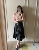 Roden Smoke Shirring Puff Blouse
