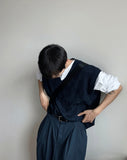 block knitted vest