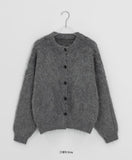 Koryus Bokashi Fur Round Knit Cardigan