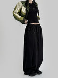 Maxi wide washed pants