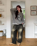 Sandy Double Washed Balloon Denim Pants