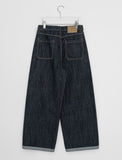 Muki Line Cut Raw Denim Wide Pants
