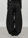 Lepro Studded Adjust Cotton Pants