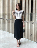 Hazel Stripe Puff Knit Cardigan