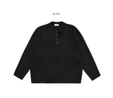 Slub Henley Neck Knit