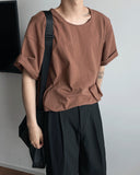 Jun Inner U-Neck Washing Short Sleeve Tee
