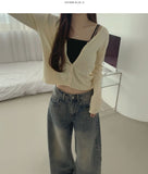 4-season casual washed loose wide denim pants