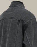 Oversize denim jacket Gray