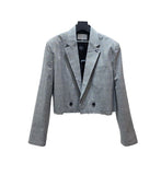 Grove Check Cutting Crop Blazer
