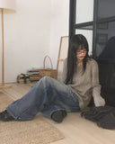 [MADE] Rabat hem snap wide denim pants