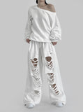 Cross One Shoulder Sweatshirt