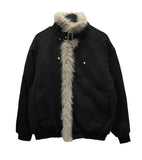 Lekki Fur Suede Mustang Quilted Jacket