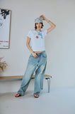 Dolphin Pop Crop Short Sleeve Tee