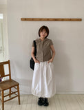 Ennew Crop Hood Short Sleeve Shirt