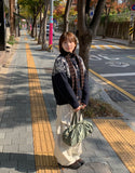 Minkant Stripe Knit Muffler