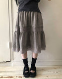 Hutom Lace Midi Skirt